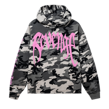 Load image into Gallery viewer, X KILL CROPPED HOODIE SNOW CAMO/PINK
