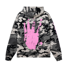 Load image into Gallery viewer, X KILL CROPPED HOODIE SNOW CAMO/PINK
