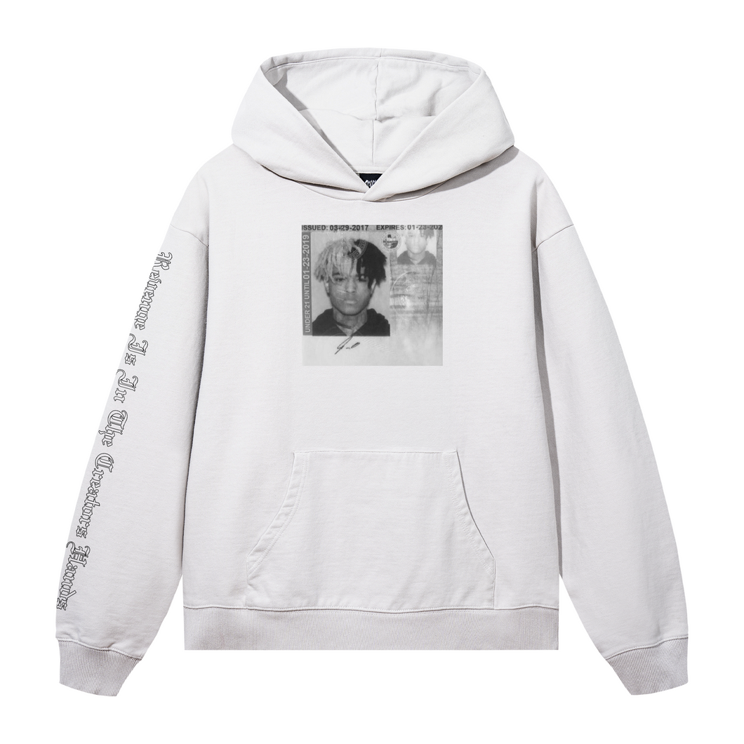 X DRIVER'S LICENSE HOODIE CEMENT