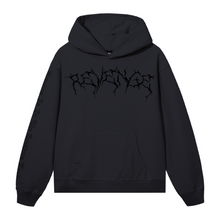 Load image into Gallery viewer, X LIGHTNING HEARTBREAK HOODIE VINTAGE BLACK/BLACK
