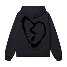 Load image into Gallery viewer, X LIGHTNING HEARTBREAK HOODIE VINTAGE BLACK/BLACK
