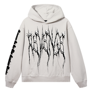 MOTION LIGHTNING LOGO HOODIE CEMENT