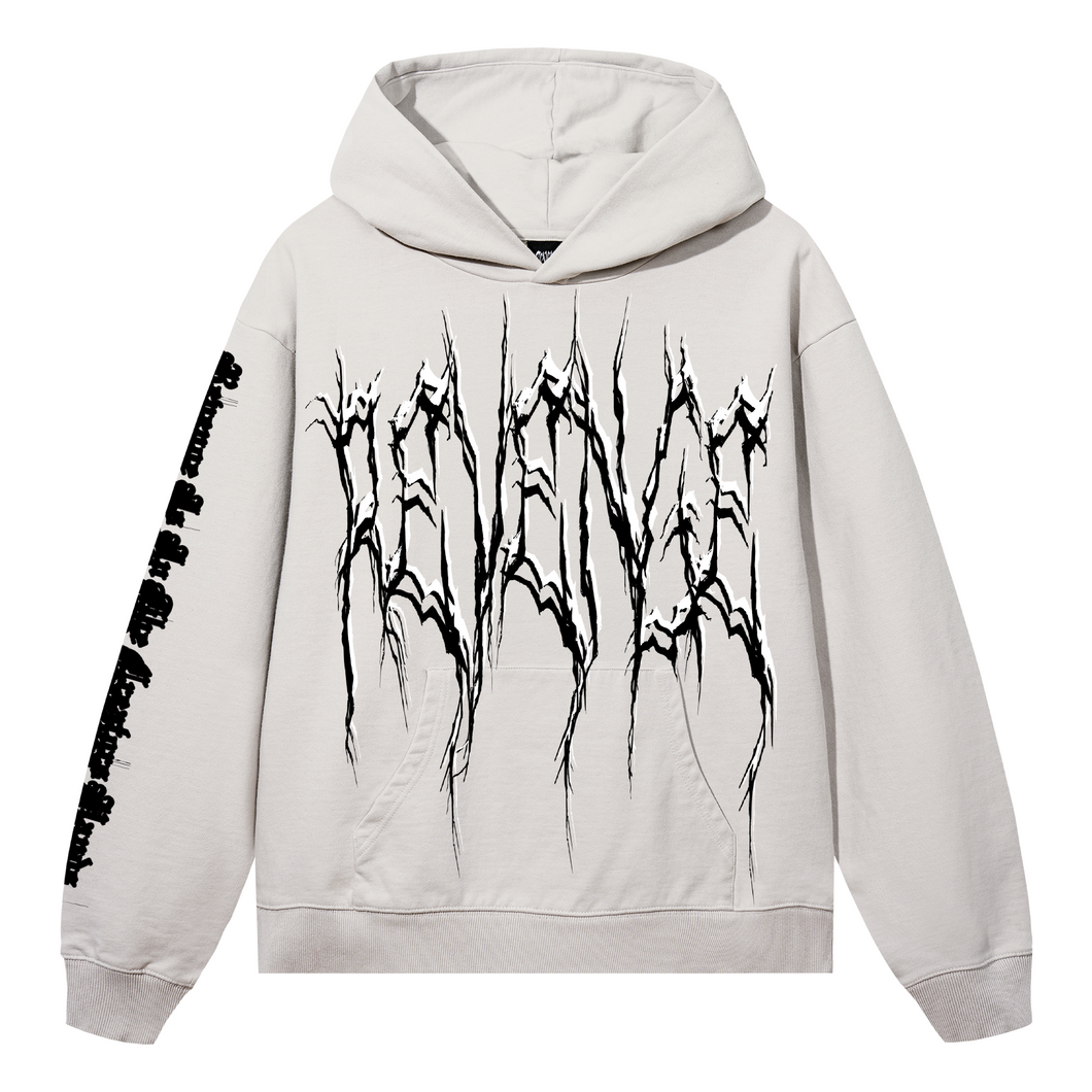 MOTION LIGHTNING LOGO HOODIE CEMENT