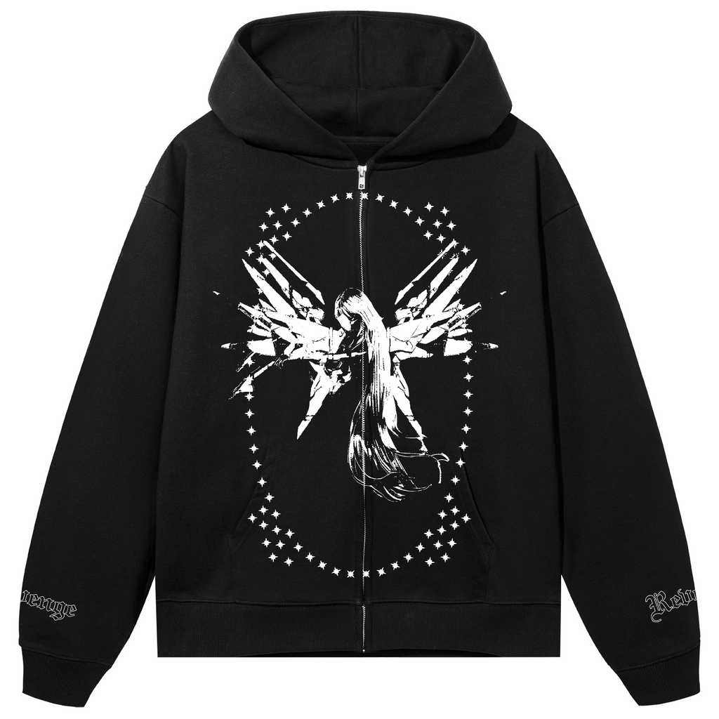 FALLEN ANGEL ZIP BLACK