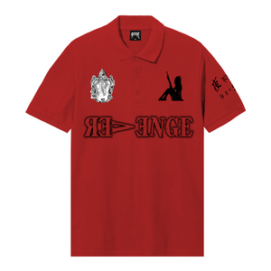 D1E POLO RED/BLACK