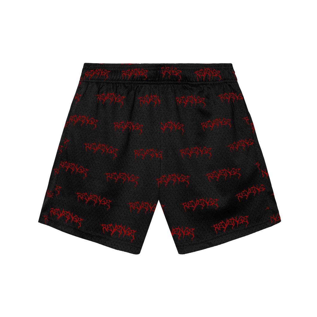 X MASSACRE SHORTS BLACK/RED