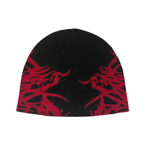 OBSIDIAN BEANIE BLACK/RED