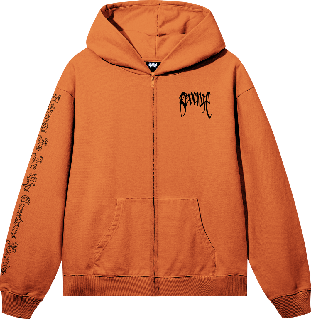 ARCH LOGO ZIP ORANGE/BLACK