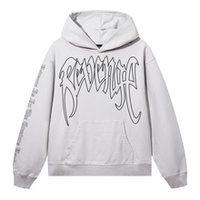 Load image into Gallery viewer, X HEARTBREAK OUTLINE HOODIE WHITE/BLACK
