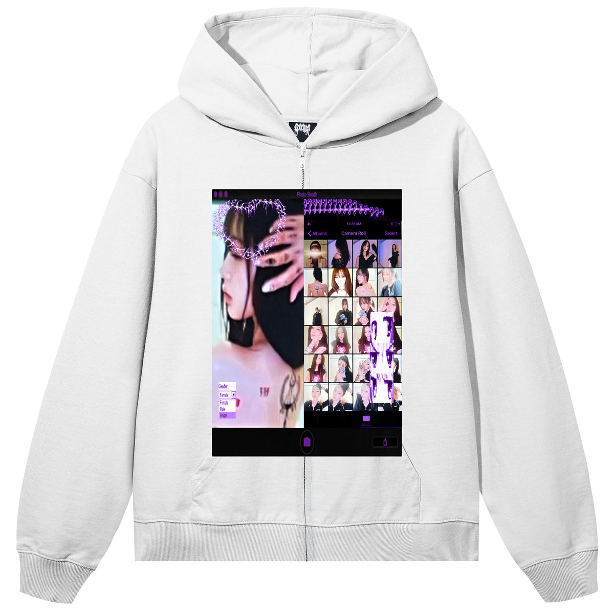 PHOTOBOOTH ZIP WHITE
