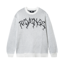 Load image into Gallery viewer, SKULL LIGHTNING KNIT CREAM/BLACK
