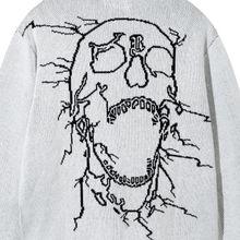 Load image into Gallery viewer, SKULL LIGHTNING KNIT CREAM/BLACK
