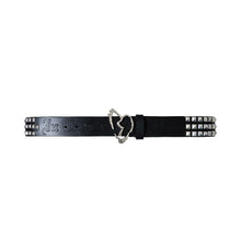 Load image into Gallery viewer, X HEARTBREAK STUDDED LEATHER BELT BLACK
