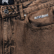 Load image into Gallery viewer, REMEX EMBROIDERED DENIM PANT WASHED BROWN
