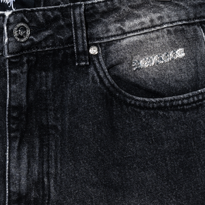 REMEX EMBROIDERED DENIM PANT WASHED BLACK