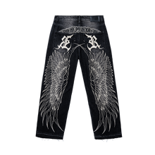 Load image into Gallery viewer, REMEX EMBROIDERED DENIM PANT WASHED BLACK
