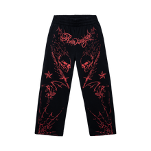 Load image into Gallery viewer, TATTOO SWEATPANTS BLACK/RED
