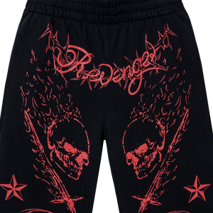 TATTOO SWEATPANTS BLACK/RED