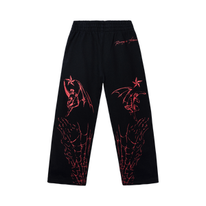TATTOO SWEATPANTS BLACK/RED
