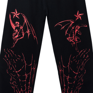 TATTOO SWEATPANTS BLACK/RED