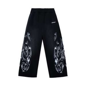 AIRBRUSHED REAPER SWEATPANTS TREATED BLACK