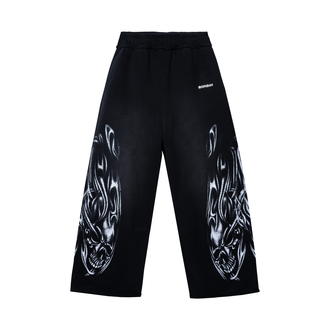 AIRBRUSHED REAPER SWEATPANTS TREATED BLACK