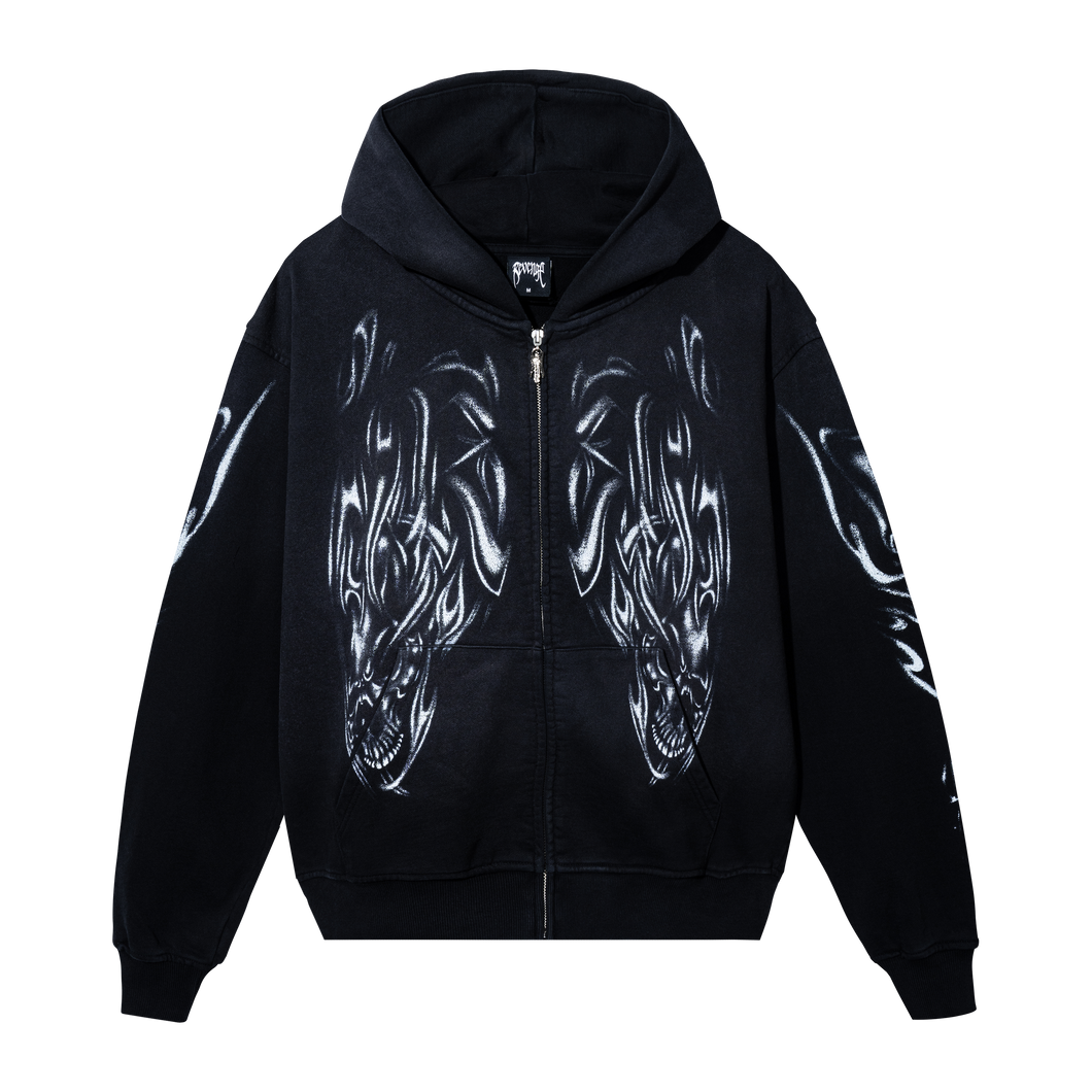 AIRBRUSHED REAPER ZIP TREATED BLACK