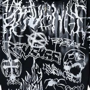 GRAFFITI ZIP BLACK/SILVER