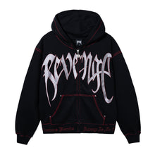 Load image into Gallery viewer, CONTRAST SKULL EMBROIDERED ZIP BLACK/RED
