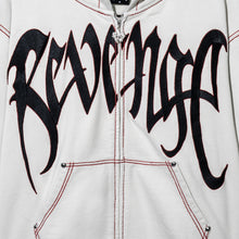 Load image into Gallery viewer, CONTRAST SKULL EMBROIDERED ZIP CEMENT/BLACK/RED
