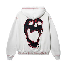 Load image into Gallery viewer, CONTRAST SKULL EMBROIDERED ZIP CEMENT/BLACK/RED
