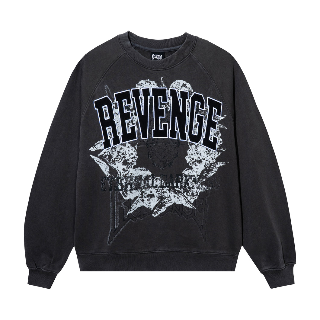 ALUMNI CREWNECK WASHED BLACK