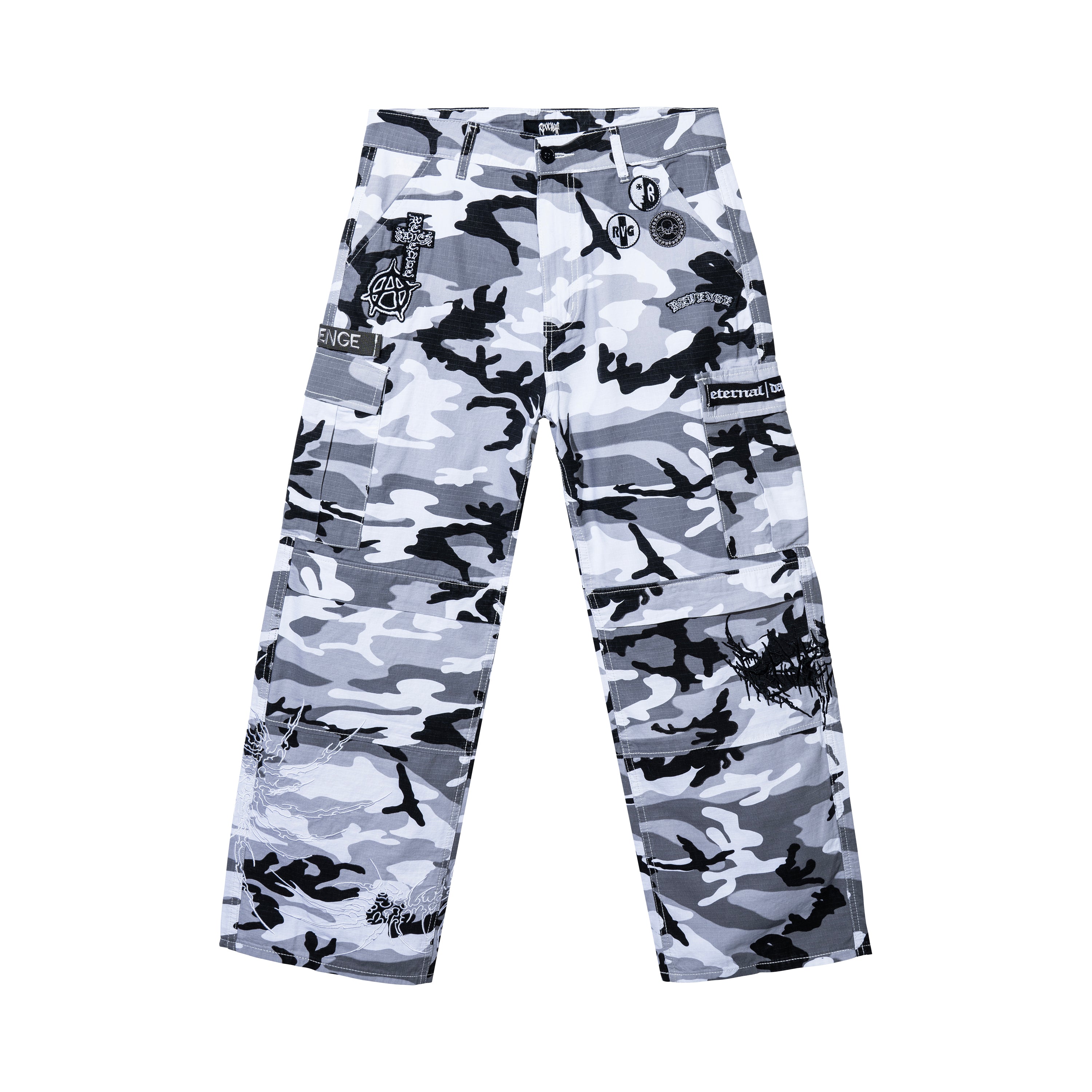 ETERNAL DARKNESS CARGO PANT SNOW CAMO – Revenge Official