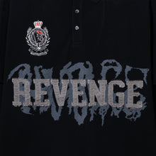 Load image into Gallery viewer, COLLEGE DOUBLE LAYERED POLO LONG SLEEVE BLACK/BLACK
