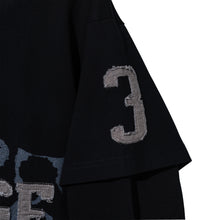 Load image into Gallery viewer, COLLEGE DOUBLE LAYERED POLO LONG SLEEVE BLACK/BLACK
