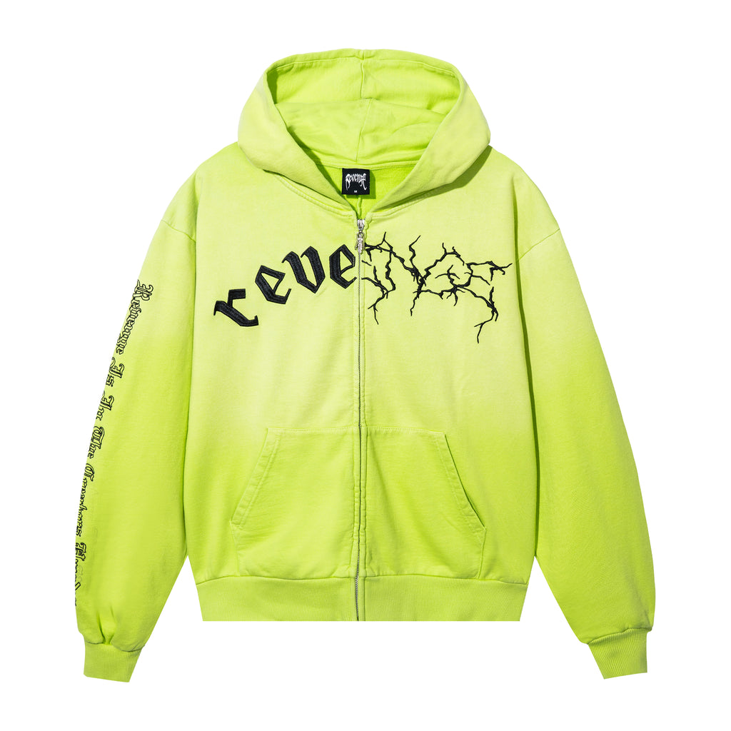 DUALITY ZIP WASHED LIME GREEN