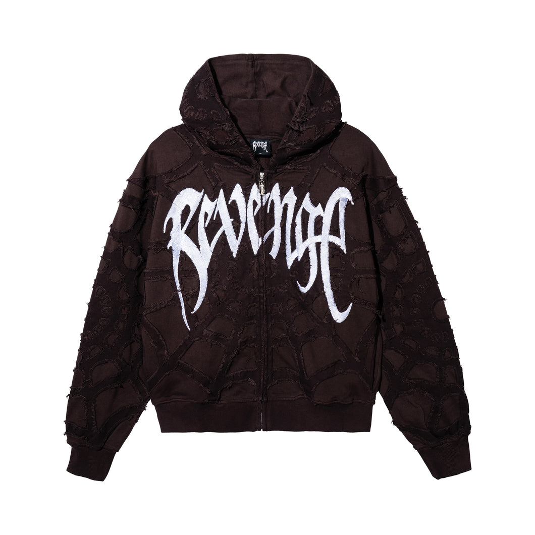 SPIDER WEB ZIP BROWN/CREAM