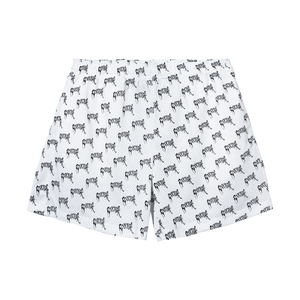 ALLOVER ARCH LOGO MESH SHORTS WHITE/BLACK