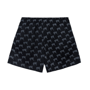 ALLOVER ARCH LOGO MESH SHORTS BLACK/GREY
