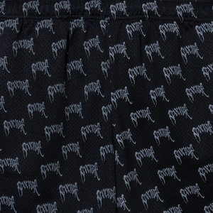ALLOVER ARCH LOGO MESH SHORTS BLACK/GREY