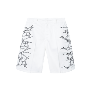LIGHTNING WORK SHORTS WHITE/BLACK