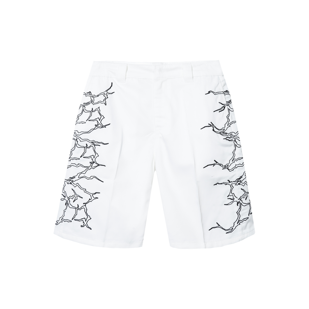 LIGHTNING WORK SHORTS WHITE/BLACK