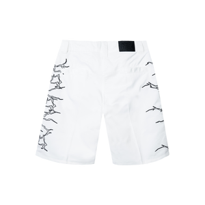 LIGHTNING WORK SHORTS WHITE/BLACK