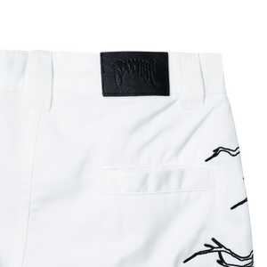 LIGHTNING WORK SHORTS WHITE/BLACK