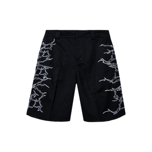 LIGHTNING WORK SHORTS BLACK/WHITE