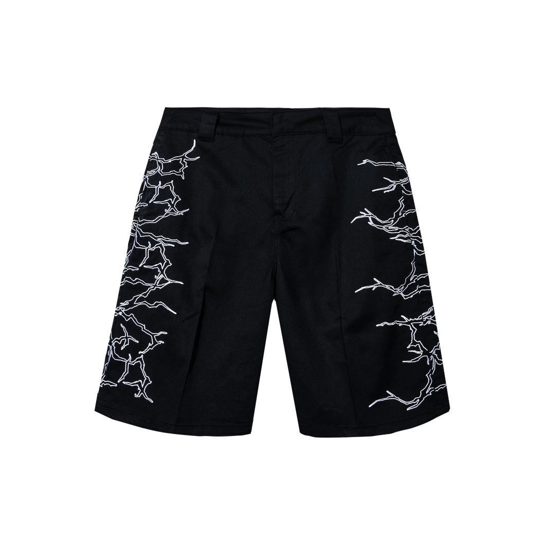 LIGHTNING WORK SHORTS BLACK/WHITE