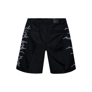 LIGHTNING WORK SHORTS BLACK/WHITE