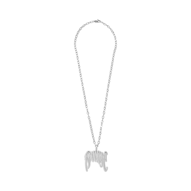 Silver necklace with a Revenge arch logo pendant
