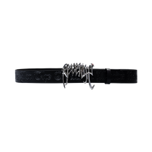 Load image into Gallery viewer, ARCH LOGO DEBOSSED LEATHER BELT BLACK
