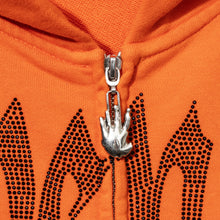 Load image into Gallery viewer, X KILL BEJEWELED ZIP ORANGE/BLACK
